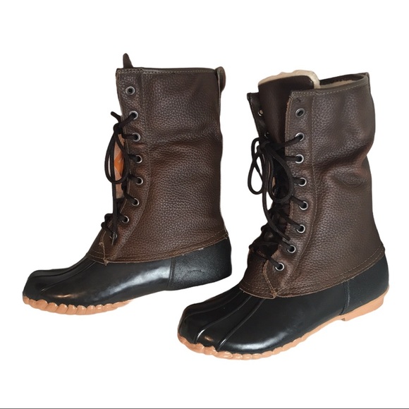 mid calf duck boots